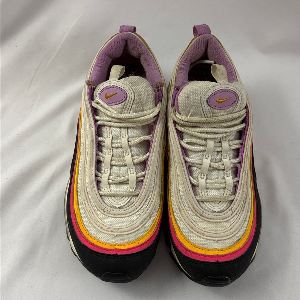 NIKE Air Max 97 (GS) Dawn & Dusk White Multi Girls 5.5Y - Picture 4 of 11